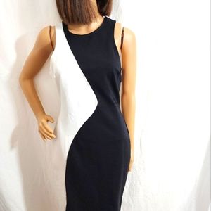 CAMEO Black & White knit bodycon